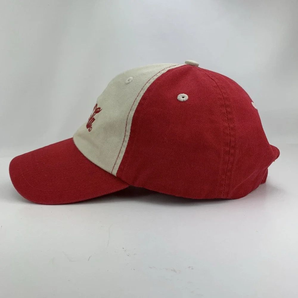 Coca Cola Hat Red Cream Adjustable OSFA Strapback Baseball Cap
